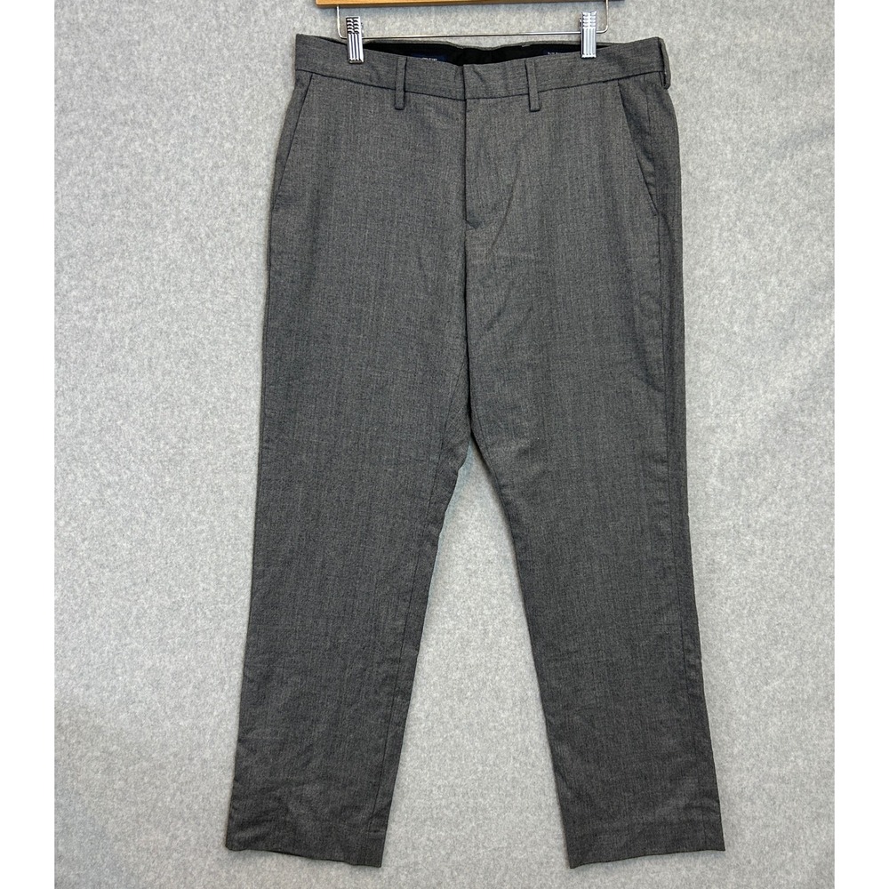 J.Crew Slim Bedford Gray 100% Wool Dress Pants Trousers Office Autumn Mens 33x30